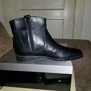 Black Leather Ankle boots